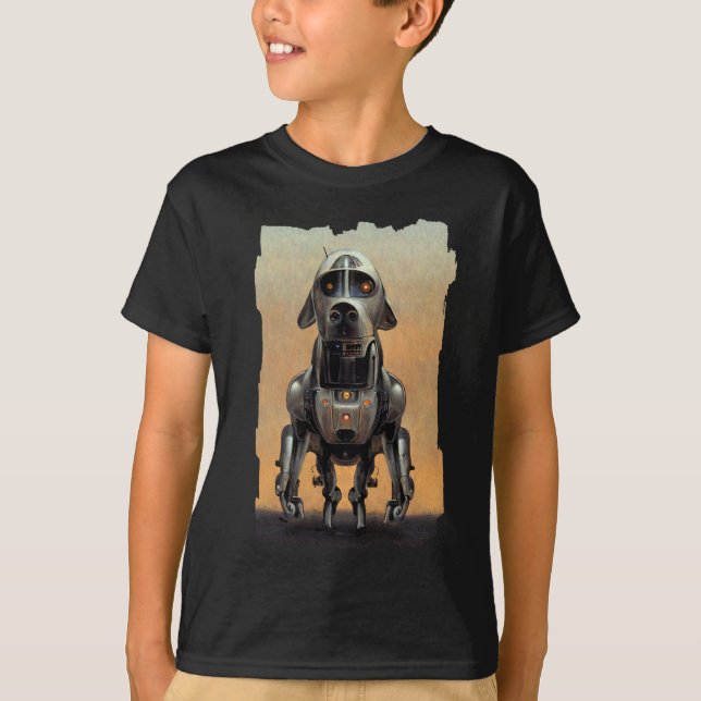 Camiseta Arte de ciencia ficción | Retrato de un perro robo (Anverso)