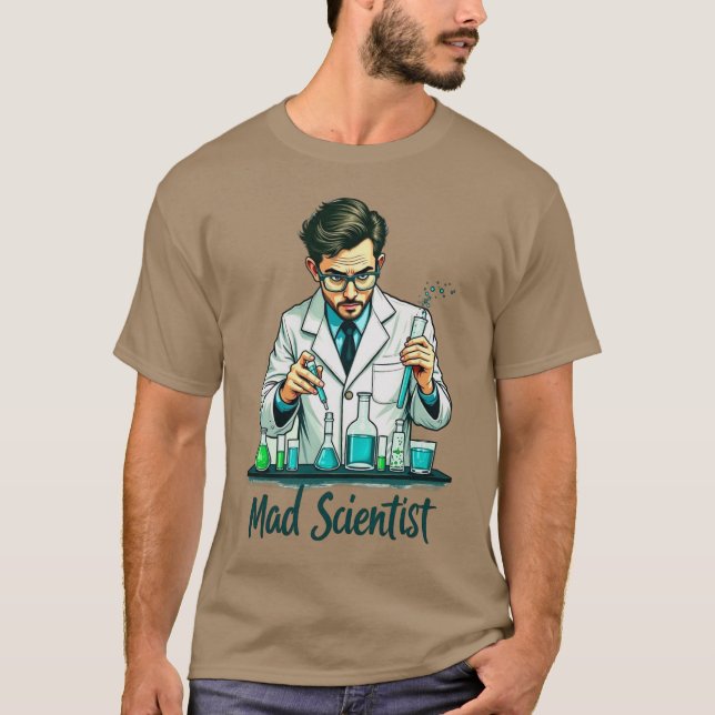 Camiseta Arte De Científicos Locos. (Anverso)