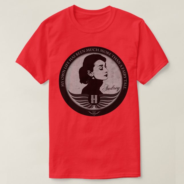 Camiseta Arte de Cine Hepburn BW (Diseño del anverso)