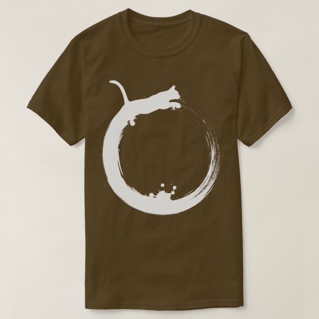 Camiseta Arte de círculo de gato (Diseño del anverso)