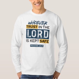 Camiseta Arte de cita bíblica - Proverbios 29:25 Confía en