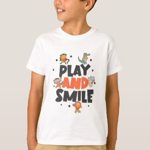 Camiseta Arte de cita de niños felices que juegan y sonríen