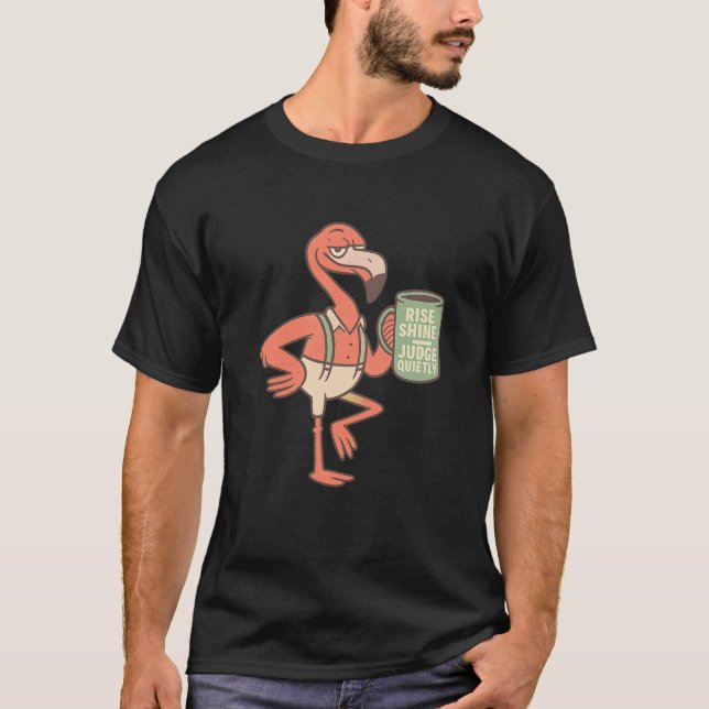 Camiseta Arte de cita divertida de café de flamenco (Anverso)