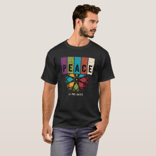 Camiseta Arte de cita espiritual mandala retro paz