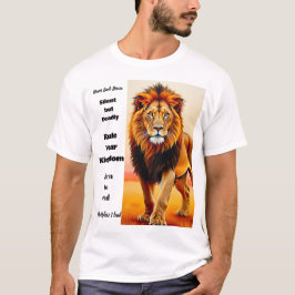 Camiseta Arte de cita inspiradora del majestuoso rey león