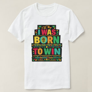 Camiseta Arte de cita retro 'Nací para ganar'