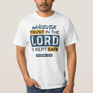 Camiseta Arte de citas bíblicas - Proverbios 29:25 Confía e