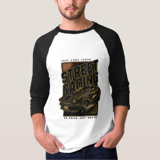 Camiseta Arte de coche deportivo Retro Fast Lane Fever