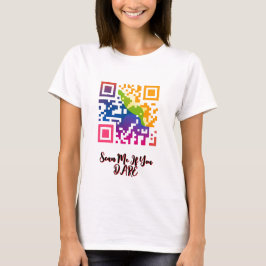 Camiseta Arte de código QR vibrante