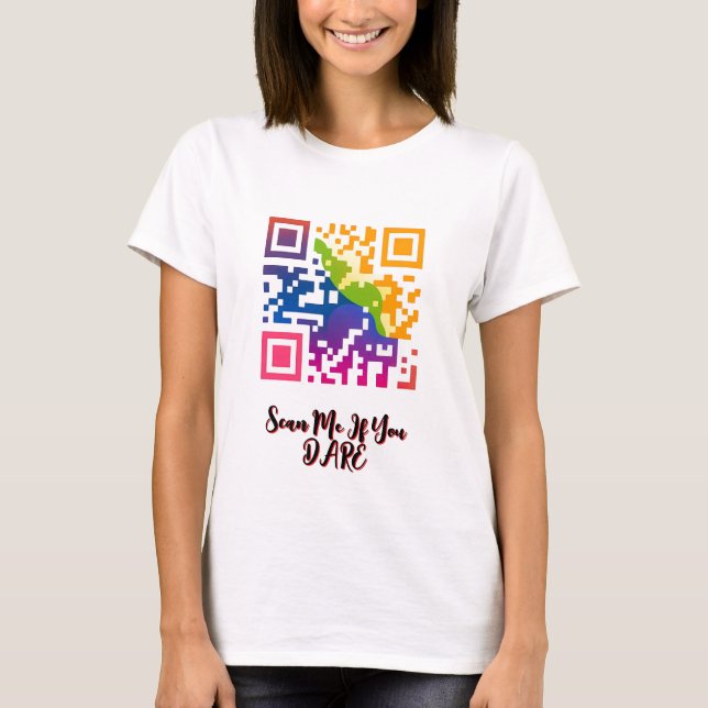 Camiseta Arte de código QR vibrante (Anverso)