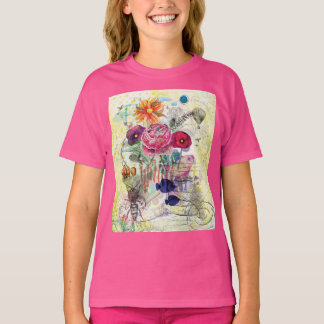 Camiseta Arte de collage de medios mixtos caprichoso