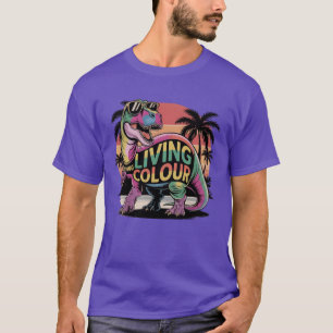 Camiseta Arte de color vivo vibrante y audaz vintage
