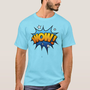 Camiseta Arte de cómic exclamación Wow
