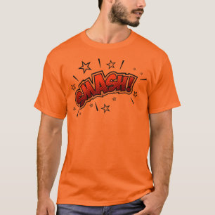 Camiseta Arte de cómic golpe EXclamación Naranja