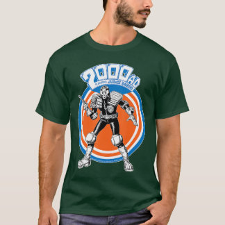 Camiseta Arte de cómic vintage de 2000 AD con Judge Dredd