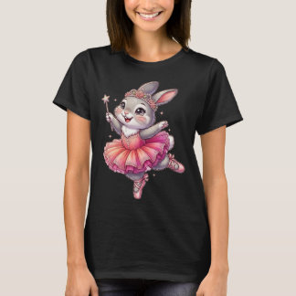 Camiseta Arte de conejo bailarín de ballet divertido y lind