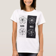 Arte de Contraste Floral Blanco y Negro | Minimali