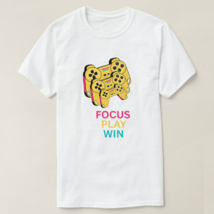 Camiseta Arte de control de juego enfocado en ganar
