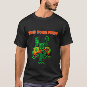 Camiseta Arte de control de mano de jugador de neón