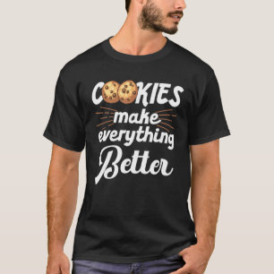 Camiseta Arte De Cookie Para Niños Hombres Mujeres Pasta Ch
