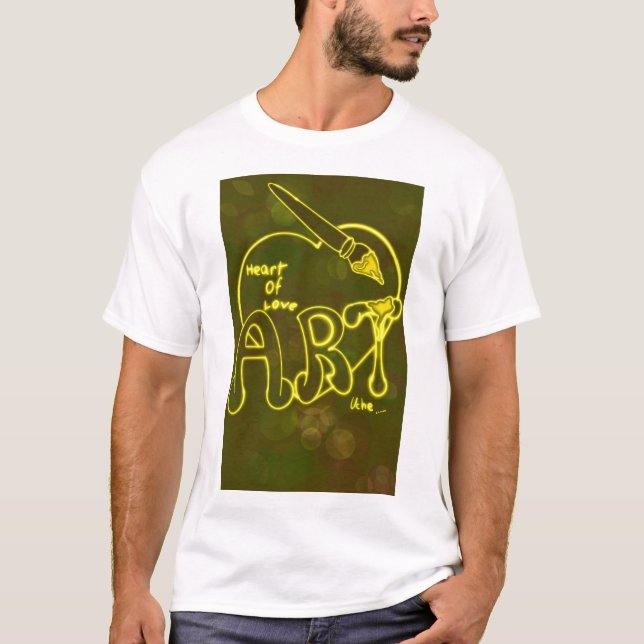 Camiseta Arte De Corazón De Amor (Anverso)