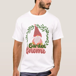 Camiseta Arte de corona floral de primavera con gnomo de ja