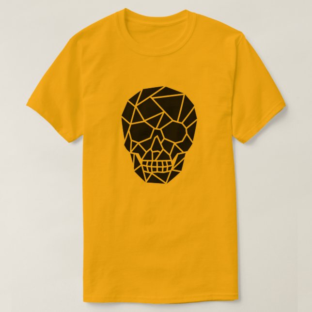 Camiseta Arte de cráneo geométrico masculino (Diseño del anverso)