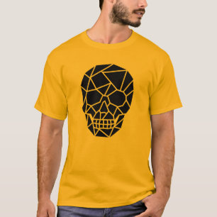 Camiseta Arte de cráneo geométrico masculino