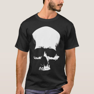 Camiseta Arte de cráneo monocromo