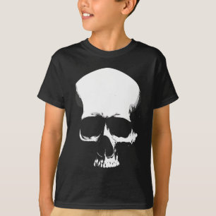 Camiseta Arte de cráneo monocromo