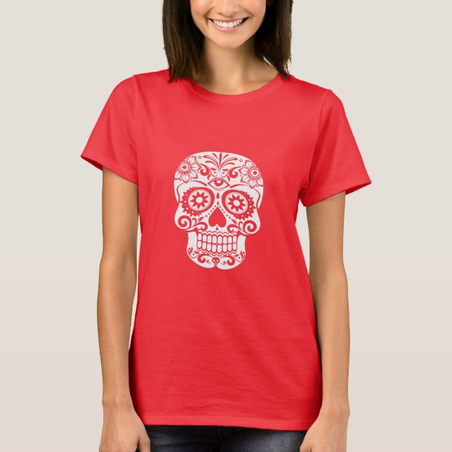 Camiseta Arte de cráneo ornamentado (Anverso)