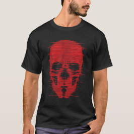 Camiseta Arte de cráneo rojo con fallas