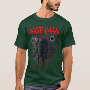Camiseta Arte de Criptido de Hombre Polilla Ojos Rojos Leye