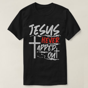 Camiseta Arte de Cruz Cristiana Negrita Fe Sobre Miedo
