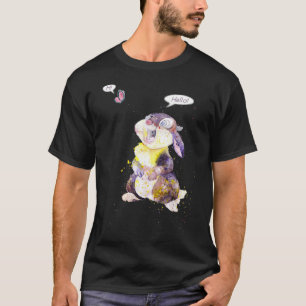 Camiseta Arte De Cuadros De Mariposa Y Conejo De Mariposa