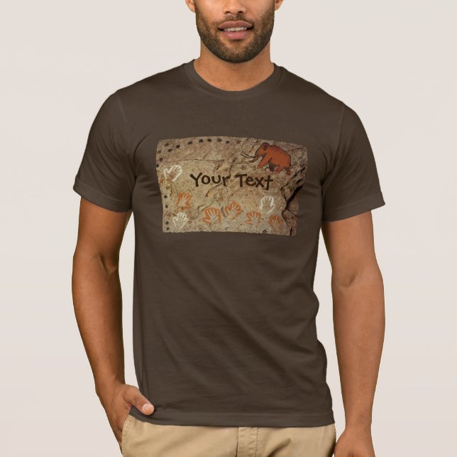 Camiseta Arte de cueva de la Edad de Hielo (Anverso)