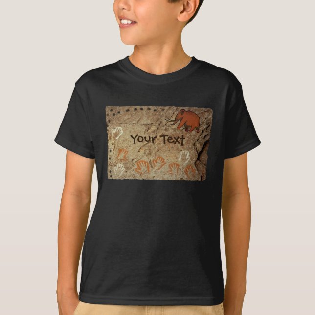 Camiseta Arte de Cueva de la Edad del Hielo (Anverso)
