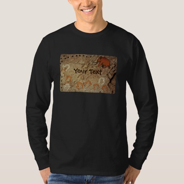 Camiseta Arte de Cueva de la Edad del Hielo (Anverso)