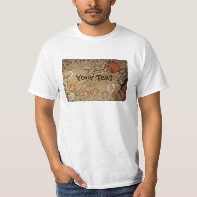 Camiseta Arte de Cueva de la Edad del Hielo (Anverso)