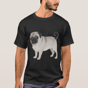 Camiseta Arte de dibujo con tinta para Pug