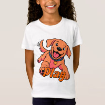 Arte de dibujos animados de cachorro juguetón lind