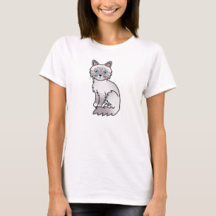 Camiseta Arte de dibujos animados de gato Birman / Ragdoll
