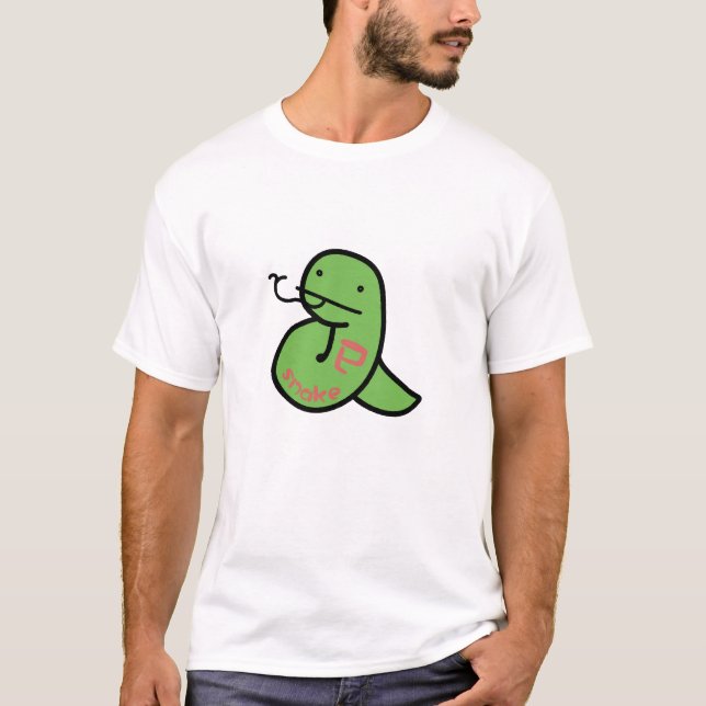 Camiseta Arte de dibujos animados de la serpiente zodiaca c (Anverso)