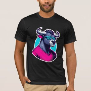 Camiseta Arte de dibujos animados de toro genial