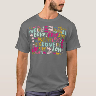Camiseta arte de diseño de amor lindo