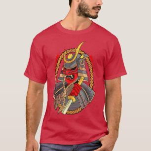 Camiseta Arte de diseño gráfico de Samurai Warrior japonés