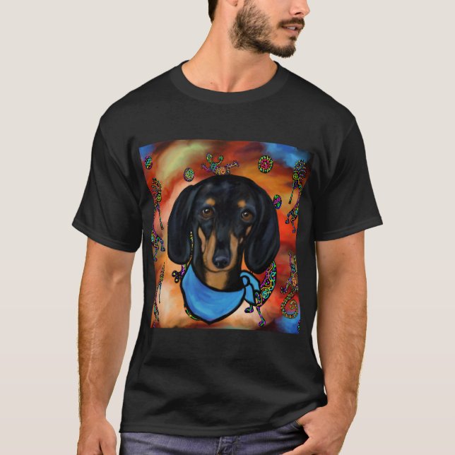 Camiseta arte de doxie en el suroeste (Anverso)