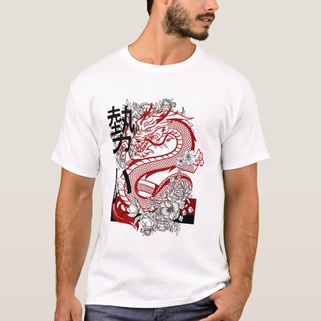 Camiseta Arte de dragón (Anverso)