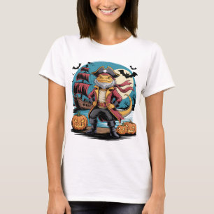 Camiseta Arte de dragón con barba pirata de Halloween