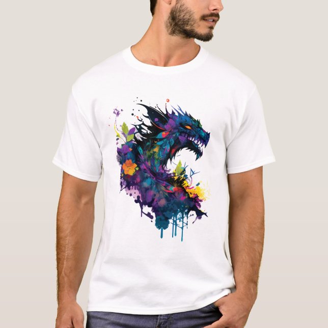 Camiseta Arte de Dragón Genial (Anverso)